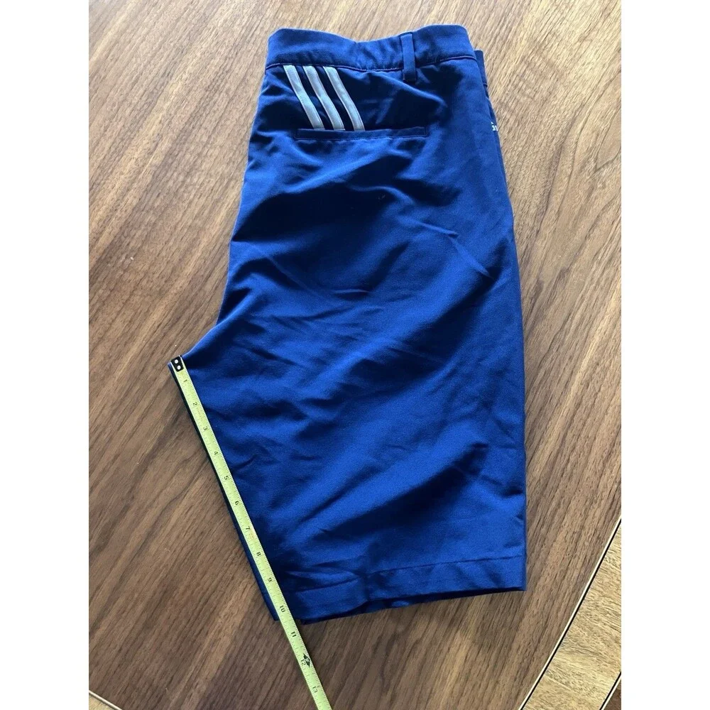 Adidas Men’s 3‑Stripe Performance Golf Shorts Navy Blue Size 36